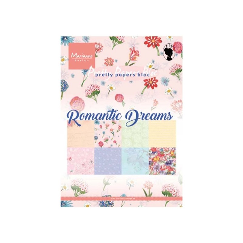 Marianne D A5 Block "Romantic Dreams" 4x8 designs PK9160