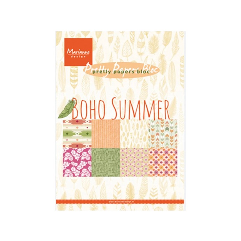 Marianne D A5 Block "BOHO SUMMER" 4x8 designs PK9148