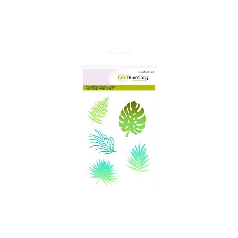 CraftEmotions clearstamps A6 - tropical leaves silhouette