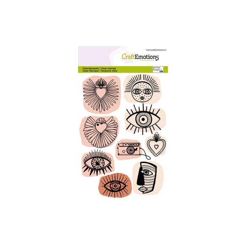 CraftEmotions clearstamps A6 - Trendy icons GB
