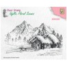 Nellie Snellen • Idyllic Floral Scenes Clear Stamps Snowy Landscape with Cottage 135x83mm