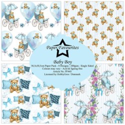 Paper Favourites Paper Pack "Baby Boy" 12X12 inch PF445