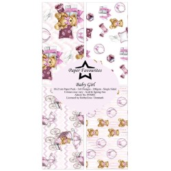 Paper Favourites Slim Card "Baby Girl" PFS092