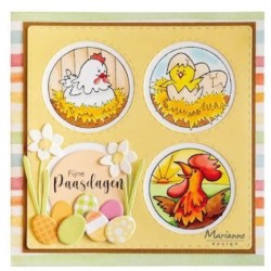 Marianne D Clear Stamp Hetty‘s Peek-a-boo Chicken family