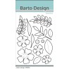 Barto Design Dies "Flower & Leaves" 14 delar