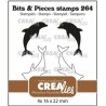 Crealies Clearstamp Bits & Pieces Dolphins CLBP264  1,6x2,2 cm