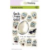 CraftEmotions clearstamps A6 - Egg faces Carla Creaties