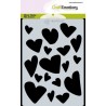CraftEmotions A6 Mask stencil Love Puns - hearts Carla Creaties