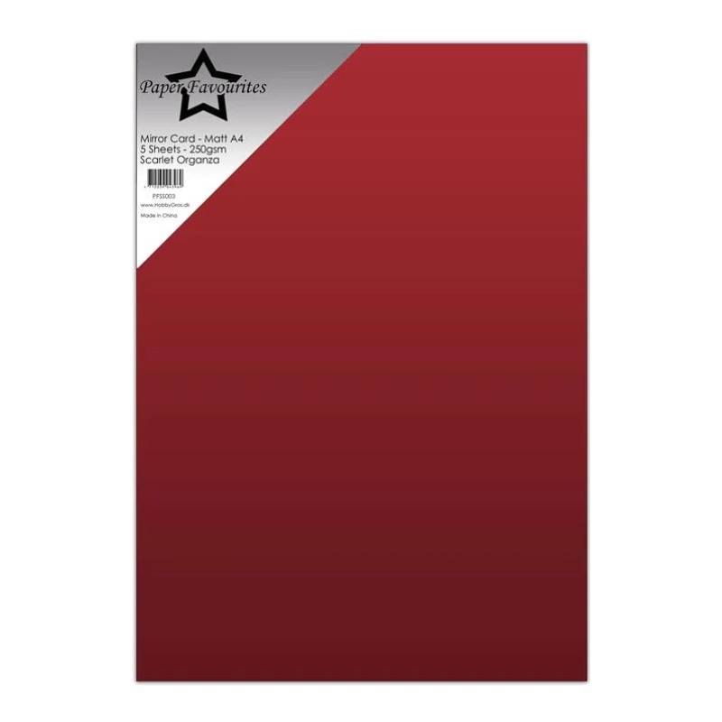 Paper Favourites Mirror Card MAT "Scarlet Organza" PFSS003