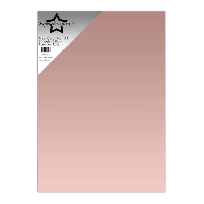 Paper Favourites Mirror Card MAT "Burnished Rose" PFSS006