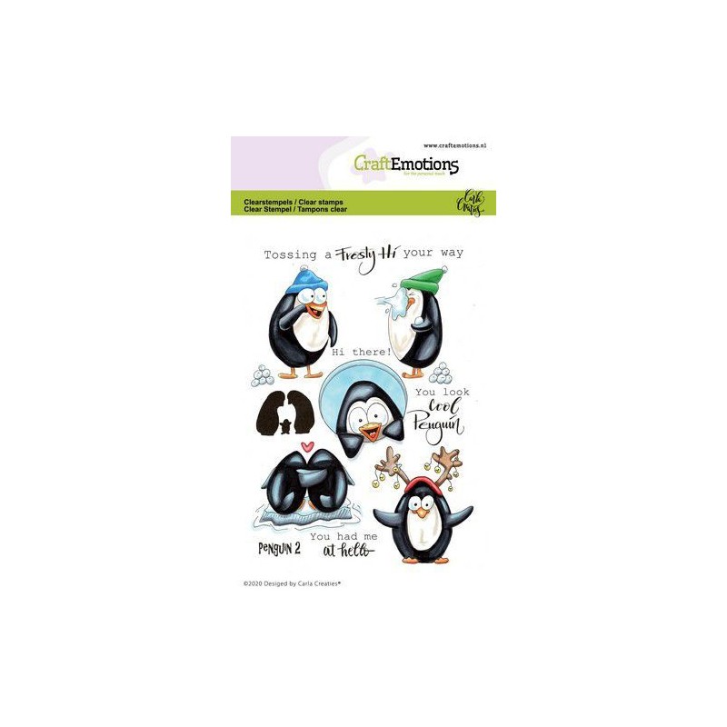 CraftEmotions clearstamps A6 - Penguin 2 Carla Creaties