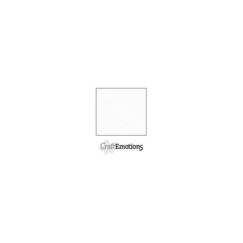 CraftEmotions linen cardstock "white" Vit Storpack LC-02 30,5x30,5cm 250gr/ 100st