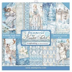 Stamperia Extra small Pad 10 sheets cm 15,24x15,24 (6"x6") - Winter Tales