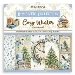 Stamperia Extra small Pad 10 sheets cm 15,24x15,24 (6"x6") - Romantic cozy winter