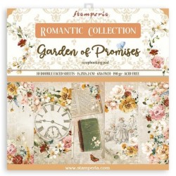 Stamperia Extra small Pad 10 sheets cm 15,24x15,24 (6"x6") - Garden of Promises