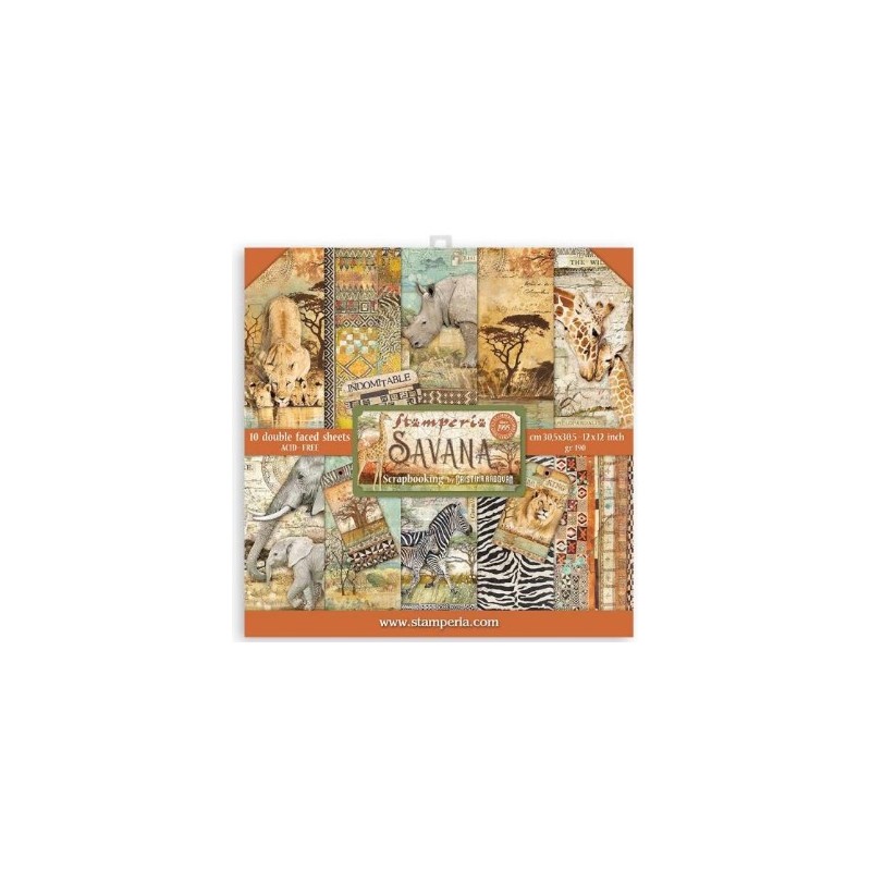 Stamperia Pad 10 sheets cm 30,5x30,5 (12"x12") - Savana