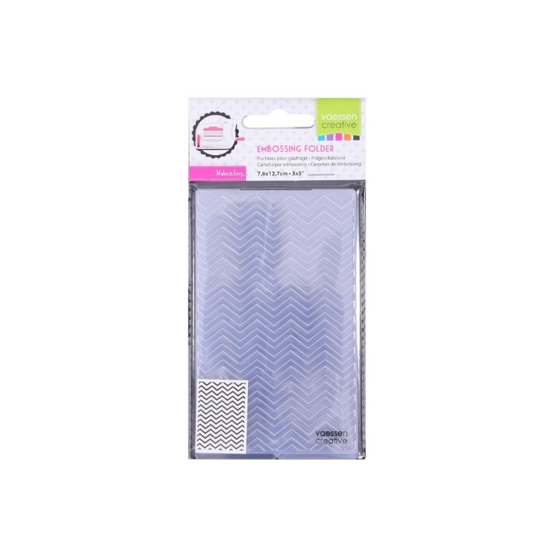 Vaessen Creative • Embossing Folder MINI  Zigzag Line 7,6x12,7 cm