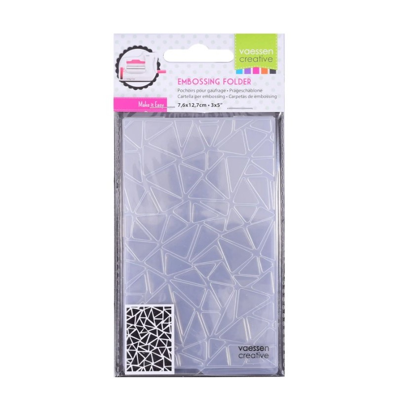 Vaessen Creative • Embossing Folder MINI Triangle Texture stl 7,5x12,6 cm