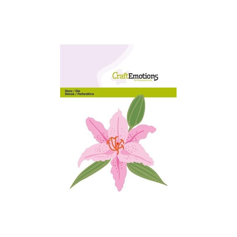 CraftEmotions Die - Lily 3D Card 11x9cm