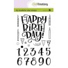 CE clearstamps A6 - handletter - Happy Brithday & numbers (Eng) Carla Kamphuis