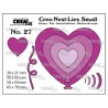 Crealies • Crea-Nest-Lies Small Heart balloons 4x