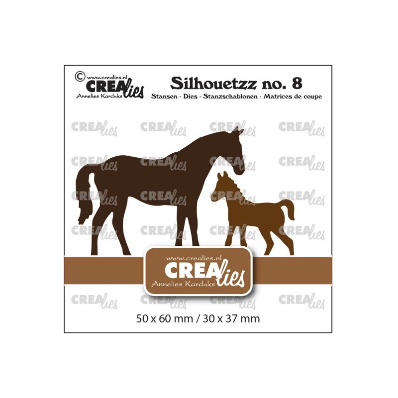 Crealies • Silhouetzz Dies Mare and Foal