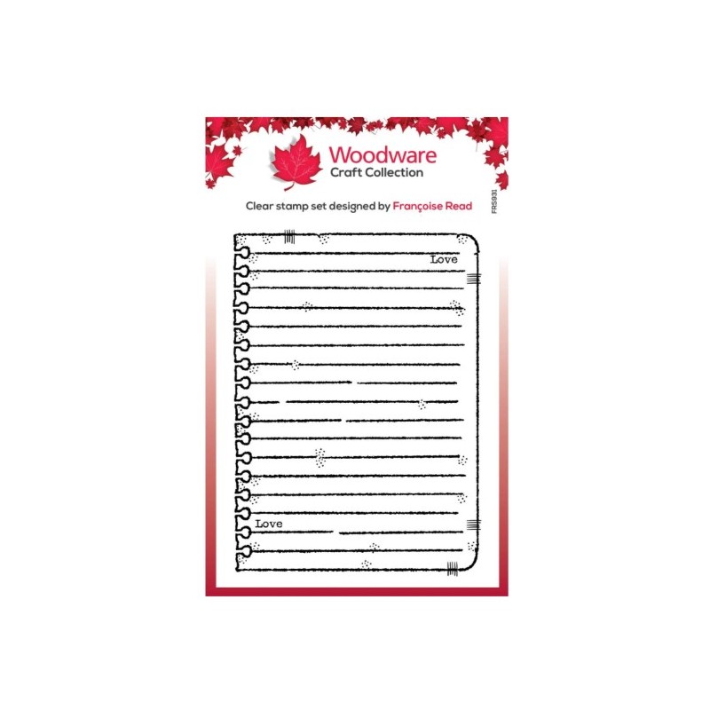 Woodware • Clear Singles Stamp Scrap Note Book Page 10,16x15,24cm