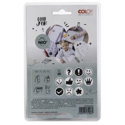 10 Lärarmotiv, svart, Colop A & C Little NIO Gummistämplar med Handstans