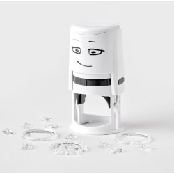 Bröllop svart, inkl. 52 bokst. 3 Monogram clearstämplar med Handstans