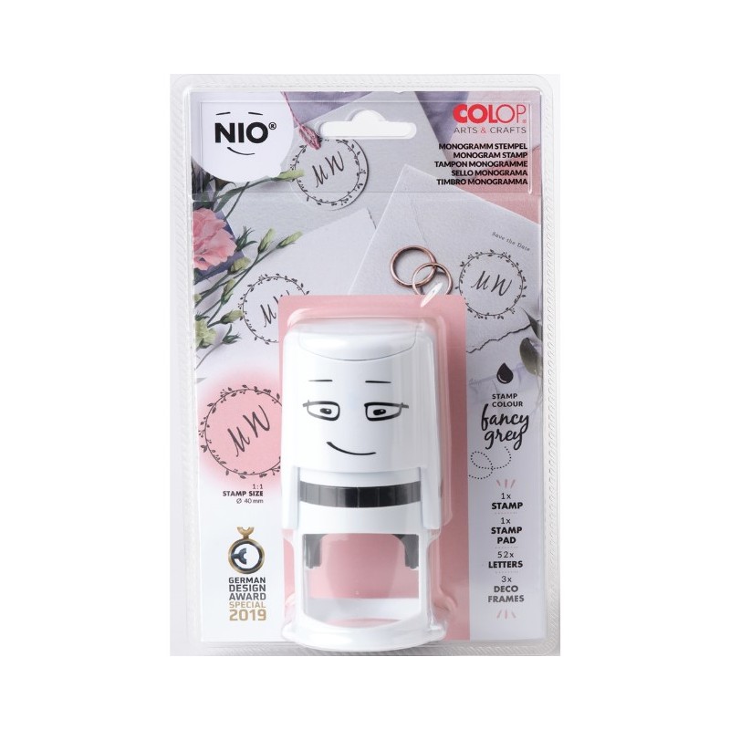 Bröllop svart, inkl. 52 bokst. 3 Monogram clearstämplar med Handstans