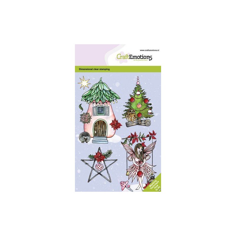 CraftEmotions clearstamps A6 - Fairy house GB Dimensional stamp