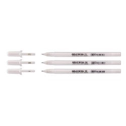 Sakura • Gelly roll gel pen 05, 08 & 10 White 3 pieces