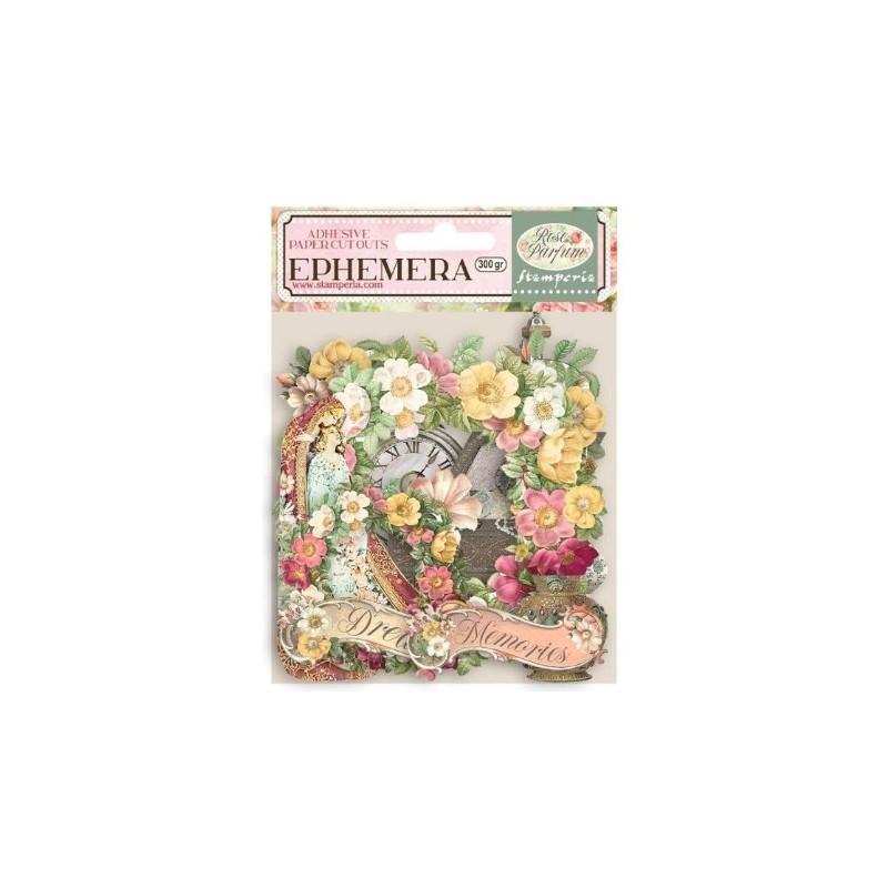 Stamperia Ephemera - Rose Parfum flowers and garlands