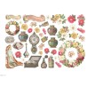 Stamperia Ephemera - Rose Parfum flowers and garlands