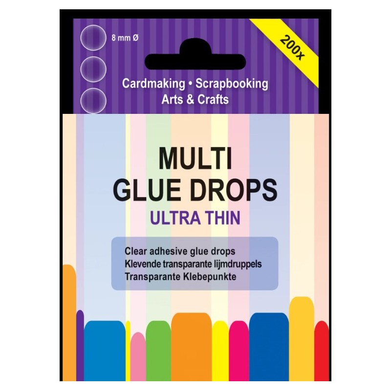 Multi Glue Drops Ultra Thin Transparanta 8mm 200 st 3.3150
