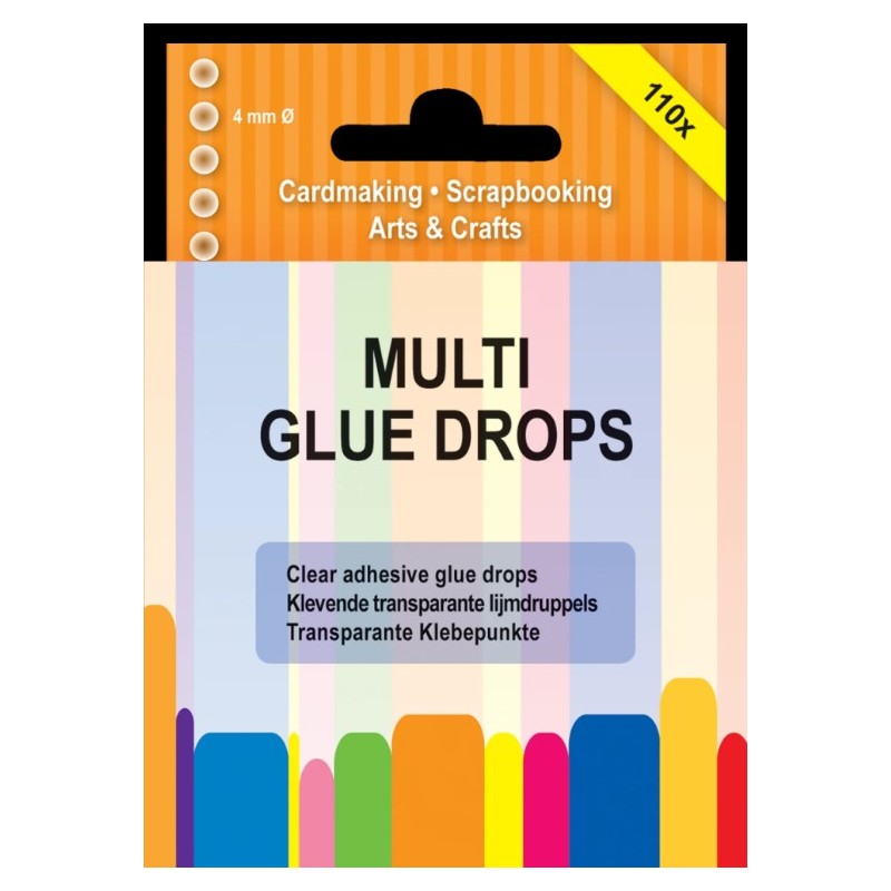 Multi Glue Drops 4mm 110 st Transparanta 3.3154