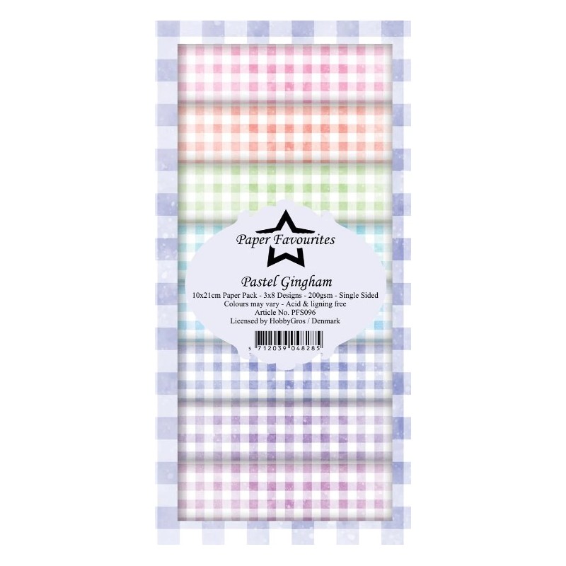 Paper Favourites Slim Card "Pastel Gingham" PFS096