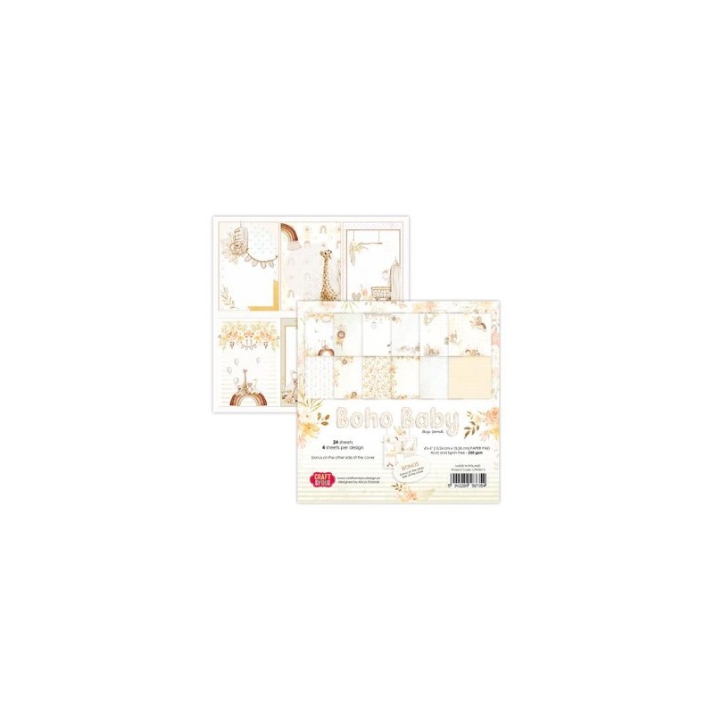 Craft&You Small Paperpad "Boho Baby" 15,2x15,2 cm CPB-BH15