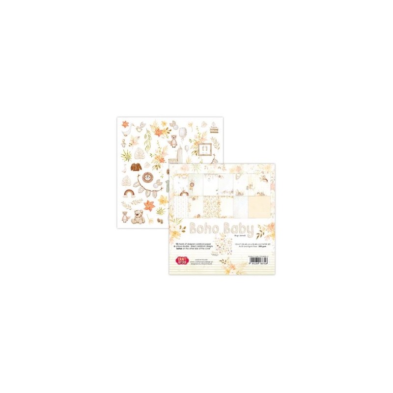 Craft&You Paperpad 12x12 "Boho Baby" CPS-BH30-12