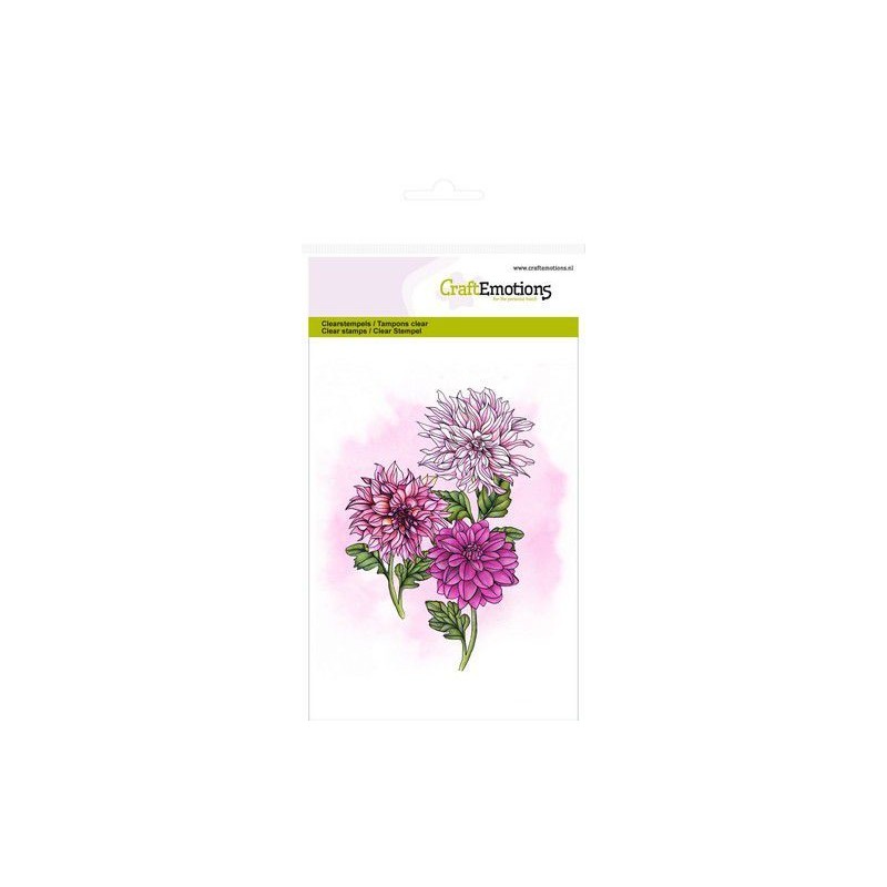 CraftEmotions clearstamps A6 - dahlia