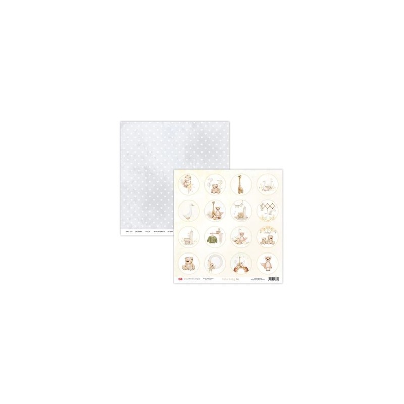 Craft&You Pappers ark NR 10 12x12 "Boho Baby" Scrapbooking Sheets CP-BH10