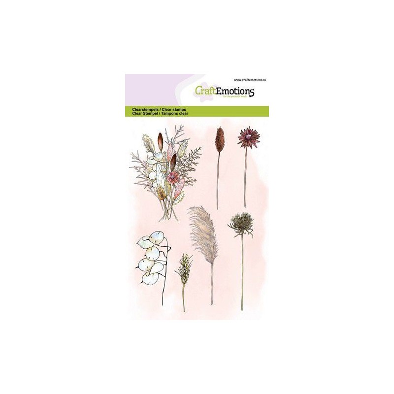 CraftEmotions clearstamps A6 - dried flowers bouquet and branches GB