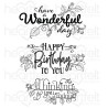 Heartfelt Elegant Rose Sentiments Cling Stamp Set