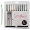 Sketch markers 12 St. Spets 1+2-5 mm, Pastellfärger