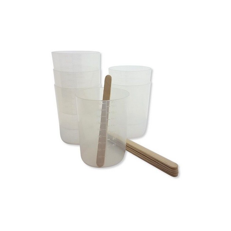 CraftEmotions Mixing cups with graderade behållare 200ml 6 St.