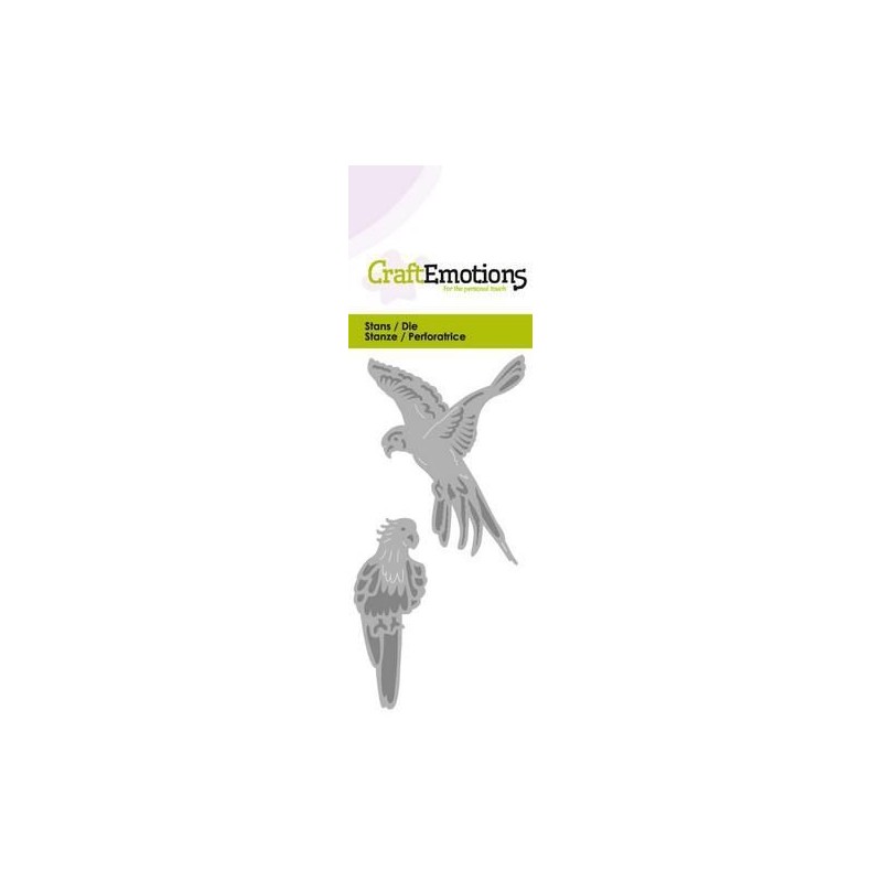 CraftEmotions Die - parrot Card 5x10cm