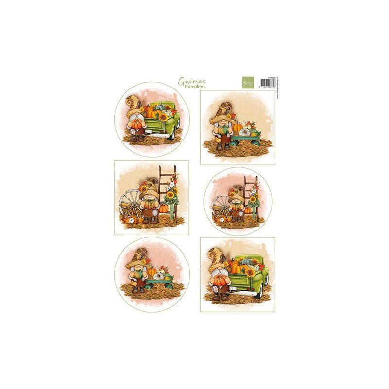 Marianne D Decoupage Gnomes - Pumpkins VK9603 A4