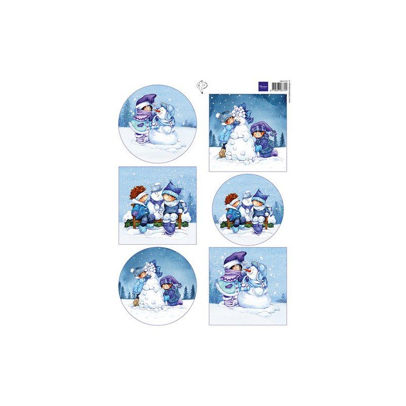 Marianne D decoupage Hetty‘s snoesjes - Winter HK1712 A4