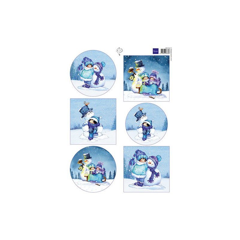 Marianne D decoupage Hetty‘s snoesjes - Snowfun HK1713 A4