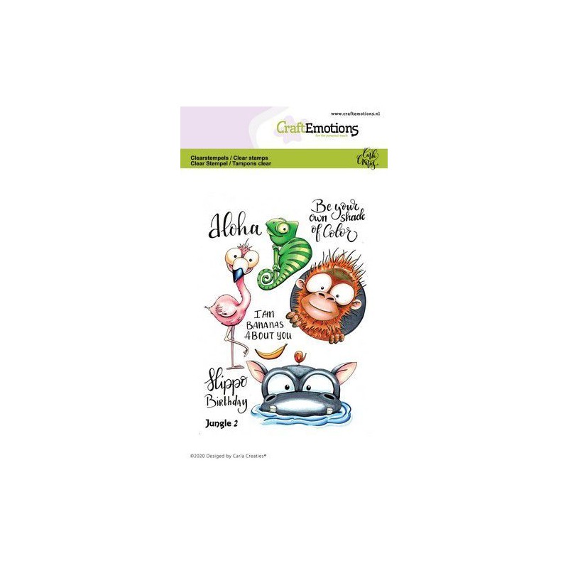 CraftEmotions clearstamps A6 - Jungle 2 Carla Creaties